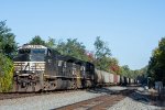 NS 9807 leads empty coal west at Cove